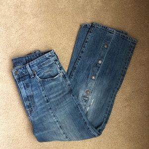 Lucky Brand Lucky Pins Button Detail Hi Rise Jeans
